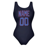 Custom Navy Sky Blue Swimsuit