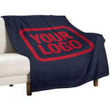 Custom Navy Red Blanket