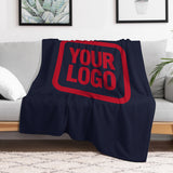 Custom Navy Red Blanket