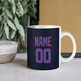 Custom Navy Sky Blue Mug