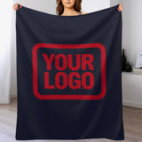 Custom Navy Red Blanket