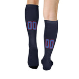 Custom Navy Sky Blue Knee-High Sock