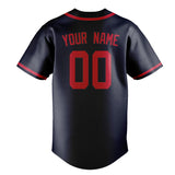 Custom Navy & Red Colors Design Sports Baseball Jersey
