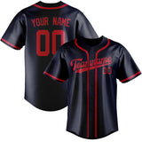 Custom Navy & Red Colors Design Sports Baseball Jersey