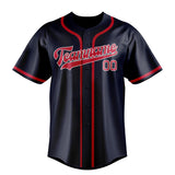 Custom Navy & Red Colors Design Sports Baseball Jersey