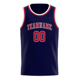 Custom Navy & Red Colors Design Sports Basketball Jersey