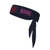 Custom Navy Light Purple Headband
