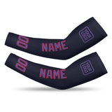 Custom Navy Light Purple Arm Sleeve