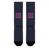 Custom Navy Light Purple Knee-High Sock