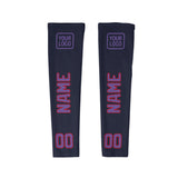 Custom Navy Light Purple Arm Sleeve