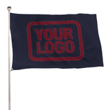 Custom Navy Crimson Red Flag