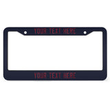 Custom Navy Crimson Red License Plate Frame