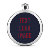 Custom Navy Crimson Red Hip Flask