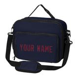 Custom Navy Crimson Red Lunch Bag