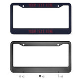 Custom Navy Crimson Red License Plate Frame