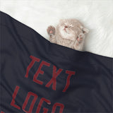 Custom Navy Crimson Red Pet Blanket