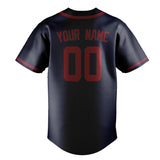 Custom Navy & Crimson Red Colors Design Sports Baseball Jersey