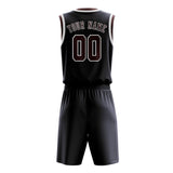 Custom Navy Crimson Red Basketball Set