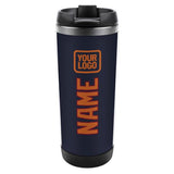Custom Navy Orange Stainless Steel Water Cup