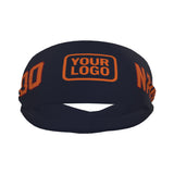 Custom Navy Orange Sports headband