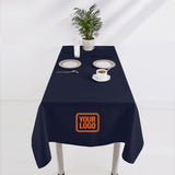 Custom Navy Crimson Red Square Table Cloth