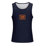 Custom Navy Orange Men's Tank Top