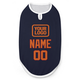 Custom Navy Orange Pet Vest