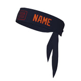 Custom Navy Orange Headband