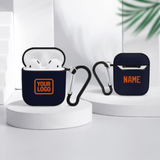 Custom Navy Orange AirPods Case
