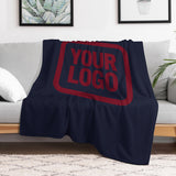 Custom Navy Crimson Red Blanket