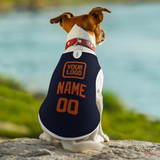 Custom Navy Orange Pet Vest