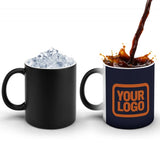 Custom Navy Orange Magic Mug