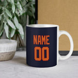 Custom Navy Orange Mug