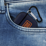 Custom Navy Orange AirPods Case