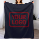 Custom Navy Crimson Red Blanket
