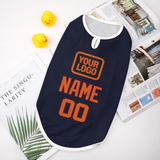Custom Navy Orange Pet Vest