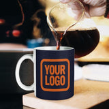 Custom Navy Orange Mug