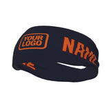 Custom Navy Orange Sports headband