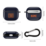 Custom Navy Orange AirPods Case (3rd Generation)