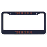 Custom Navy Coral Red License Plate Frame