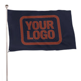 Custom Navy Coral Red Flag