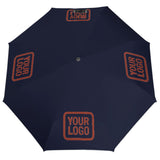 Custom Navy Coral Red Automatic Umbrella