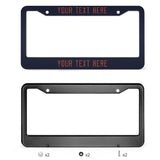 Custom Navy Coral Red License Plate Frame