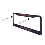 Custom Navy Coral Red License Plate Frame