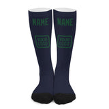 Custom Navy Green Knee-High Sock