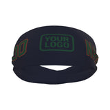 Custom Navy Green Sports headband