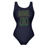 Custom Navy Green Swimsuit