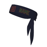 Custom Navy Green Headband