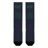 Custom Navy Green Knee-High Sock