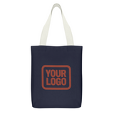 Custom Navy Green Canvas Tote Bag